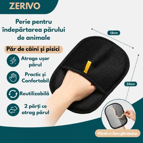 HairFree™ – Mănușă pentru Îndepărtarea Părului de Animale