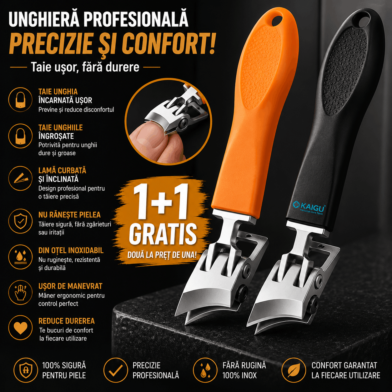 NailCut™ – Unghieră Profesională 1+1 GRATIS