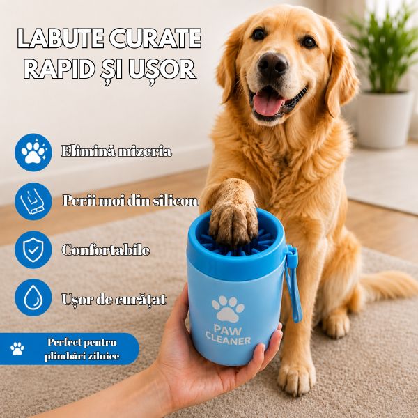 PawClean™ – Cupă pentru Curățarea Lăbuțelor
